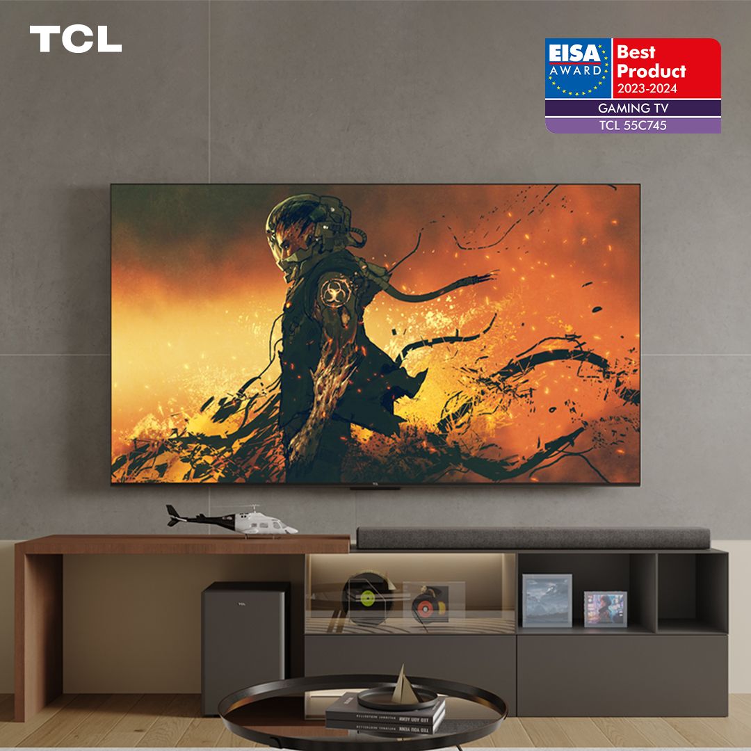 TCL 55C745 vítězí v kategorii herních televizorů a získává ocenění EISA Gaming TV