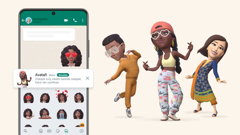 WhatsApp přichází s personalizovanými avatary