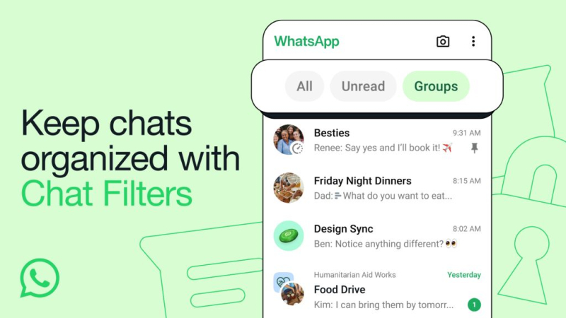 Nové filtry WhatsAppu usnadňují vyhledávání nepřečtených zpráv